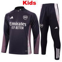24/25 ARS Dark Grey Kids Half Pull Tracksuit # E968 (童装、半拉链)