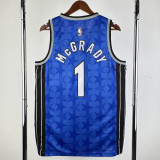 23/24 Magic McGRADY #1 Dark Blue Top Quality Hot Pressing NBA Jersey (Retro Logo)(V领)
