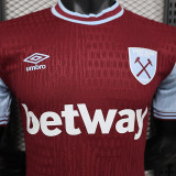 24/25 West Ham Home  Player Version Soccer Jersey