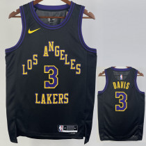 23/24 LAKERS DAVIS #3 Black City Edition Top Quality Hot Pressing NBA Jersey