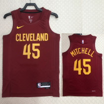 22/23 Cleveland Cavaliers MITCHELL #45 Red Top Quality Hot Pressing NBA Jersey