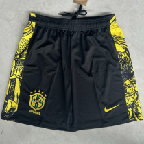 24/25  Brazil  Black &Yellow Shorts Pants