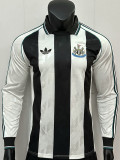 24/25 Newcastle Home Leisure  Long Sleeve Retro Soccer Jersey
