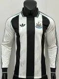 24/25 Newcastle Home Leisure  Long Sleeve Retro Soccer Jersey