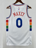 24/25 76ERS MAXEY  # 0 City Edition Top Quality Hot Pressing Retro NBA Jersey