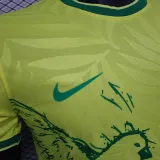 24/25 Brazil Yellow Peace Dove Special Edition  Player Version Soccer Jersey