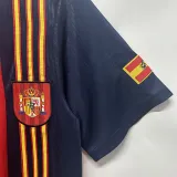 1996  Spain Home Red Retro Soccer Jersey