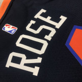 22/23 KNICKS ROSE #4 Black Top Quality Hot Pressing NBA Jersey (Trapeze Edition) 飞人版