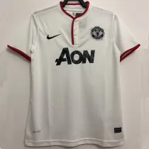 2013/2014 Man Utd Away White Retro Soccer Jersey