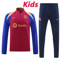 24/25 BAR Red Kids Half Pull Tracksuit  (童装、半拉链)