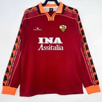 1998/1999 Roma Home  Long Sleeve  Retro Soccer Jersey
