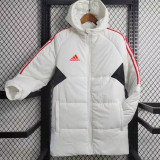23/24 AD White Hooded Cotton Coat Red Edge (红色边) 棉衣