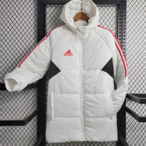 23/24 AD White Hooded Cotton Coat Red Edge (红色边) 棉衣