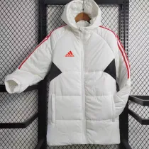 23/24 AD White Hooded Cotton Coat Red Edge (红色边) 棉衣