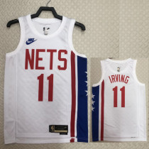 22/23 Nets IRVING #11 White Top Quality Hot Pressing NBA Jersey (Retro Logo)