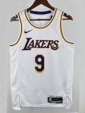 22/23 LAKERS BROWNIES # 9 White Top Quality Hot Pressing NBA Jersey(圆领)