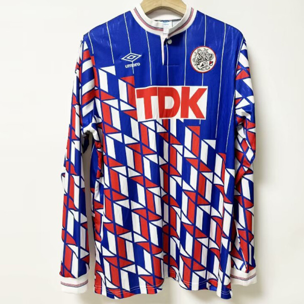 1989/1990  Ajax Away Long sleeve Retro Soccer Jersey（长袖）