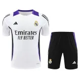 24/25 RMA White(Purple Shoulders) Training Short Suit(白色紫肩）