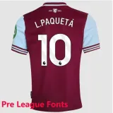 24/25 West Ham Home Fans Soccer Jersey