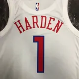 22/23 76ERS HARDEN #1 White City Edition Top Quality Hot Pressing NBA Jersey
