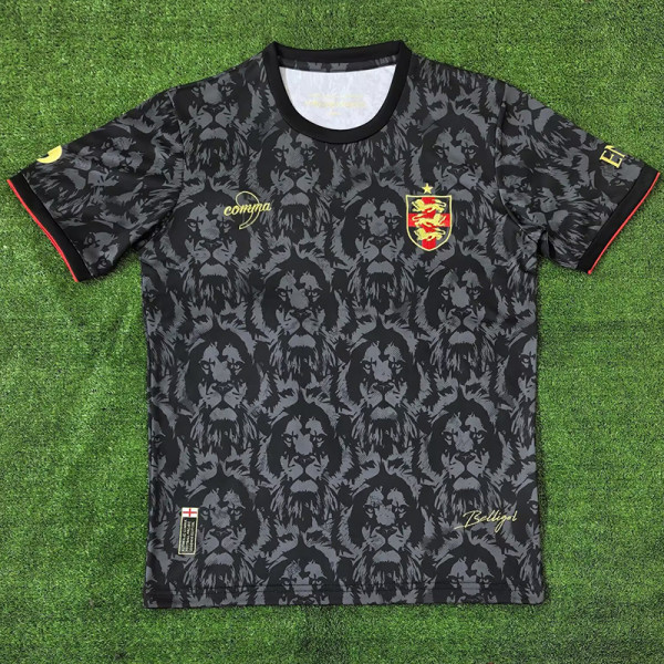 24/25 England Black Lion Head Special Edition Fans Soccer Jersey
