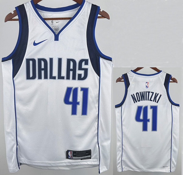 22/23 Dallas Mavericks NOWITZKI #41 White Home Top Quality Hot Pressing NBA Jersey