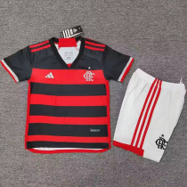 24/25Flamengo Home Kids Soccer Jersey