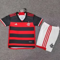 24/25Flamengo Home Kids Soccer Jersey