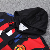25/26 Man Utd Blue Black Jigsaw puzzle Hooded  Tracksuit