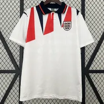 1992 England Home Retro Soccer Jersey