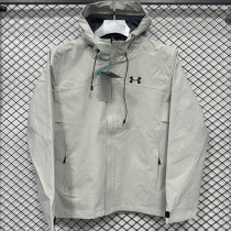 24/25 UA White Single Layer Hooded Windbreaker#F707