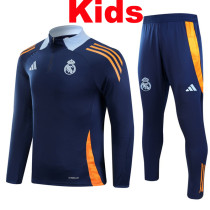 24/25 RMA Royal Blue Kids  Half Pull Tracksuit  (童装、半拉链)