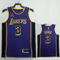 22/23 LAKERS DAVIS #3 Purple Top Quality Hot Pressing NBA Jersey (Trapeze Edition)
