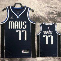 22/23 Dallas Mavericks DONCIC #77 Black Top Quality Hot Pressing NBA Jersey (Trapeze Edition)飞人版