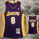 2001 LAKERS BRYANT #8 Purple Retro Top Quality Hot Pressing NBA Jersey(V领)