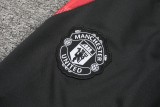 24/25 Man Utd Red Blue Black Puzzle Half Pull Tracksuit  (半拉链)