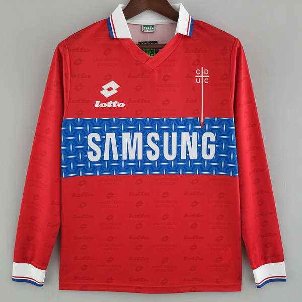 1996 Universidad Católica Away Retro Long Sleeve  Soccer Jersey(长袖）
