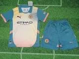 24/25 Man City Fourth Kids Soccer Jersey