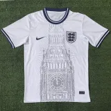24/25 England White Pattern Fans Soccer Jersey
