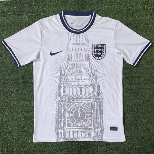 24/25 England White Pattern Fans Soccer Jersey