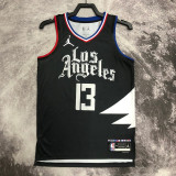 22/23 Clippers GEORGE #13 Black Top Quality Hot Pressing NBA Jersey (Trapeze Edition)
