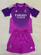 25/26 RMA Goalkeeper Purple Kids Soccer Jersey