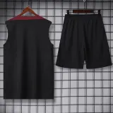 24/25 PSG Black Tank top and shorts suitblack
