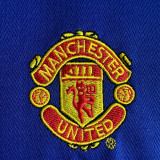 2005/2006 Man Utd Away Blue Retro Soccer Jersey 7 号