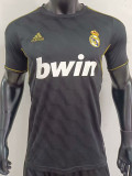 2011/2012 RMA Away Black Retro  Soccer Jersey