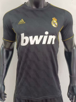 2011/2012 RMA Away Black Retro  Soccer Jersey