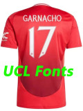 24/25 Man Utd Green Goalkeeper  Fans Soccer Jersey(成人）