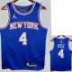 21/22 KNICKS ROSE #4 Blue Top Quality Hot Pressing NBA Jersey (Trapeze Edition) 飞人版