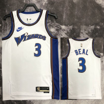 22/23 Wizards BEAL #3 White Top Quality Hot Pressing NBA Jersey (Retro Logo)