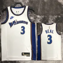 22/23 Wizards BEAL #3 White Top Quality Hot Pressing NBA Jersey (Retro Logo)